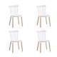 thumbnail image 1 of Pack X4 Sillas Comedor Madera Laq Bl Wi, 1 of 3
