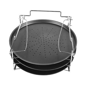 Magideal - Juego De Moldes Para Hornear Pizzas Con Estante Bandeja Para Hornear Pizzas Para Cocina Café Restaurante