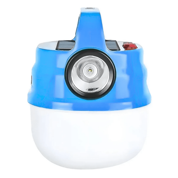 Lámpara Linterna Led Solar Recargable Indicador Carga Hb-v80