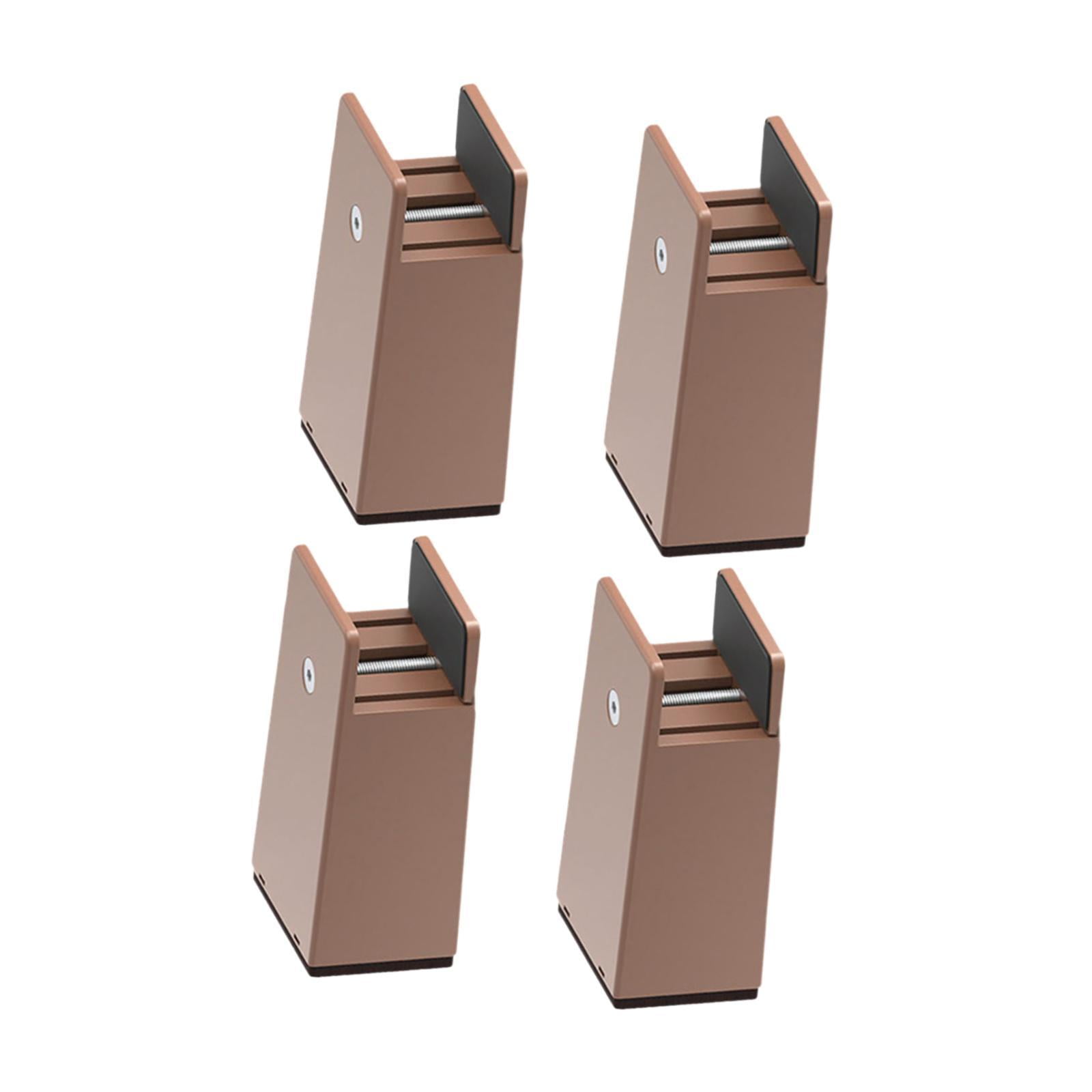 Bothyi - 4 Piezas Elevadores De Patas De Cama Protector De Suelo Extensores De Altura Para Sofá De Casa Altura Del Sofá 10 Cm Marrón