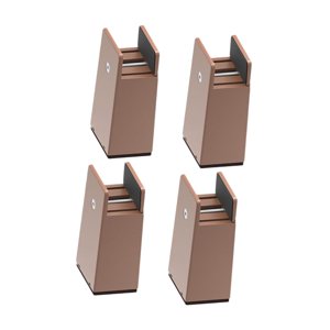 Bothyi - 4 Piezas Elevadores De Patas De Cama Protector De Suelo Extensores De Altura Para Sofá De Casa Altura Del Sofá 10 Cm Marrón