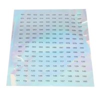 Ioensy - Etiquetas Adhesivas Digitales Láser Para Productos De Oficina Lápiz Labial Número 001 A 160