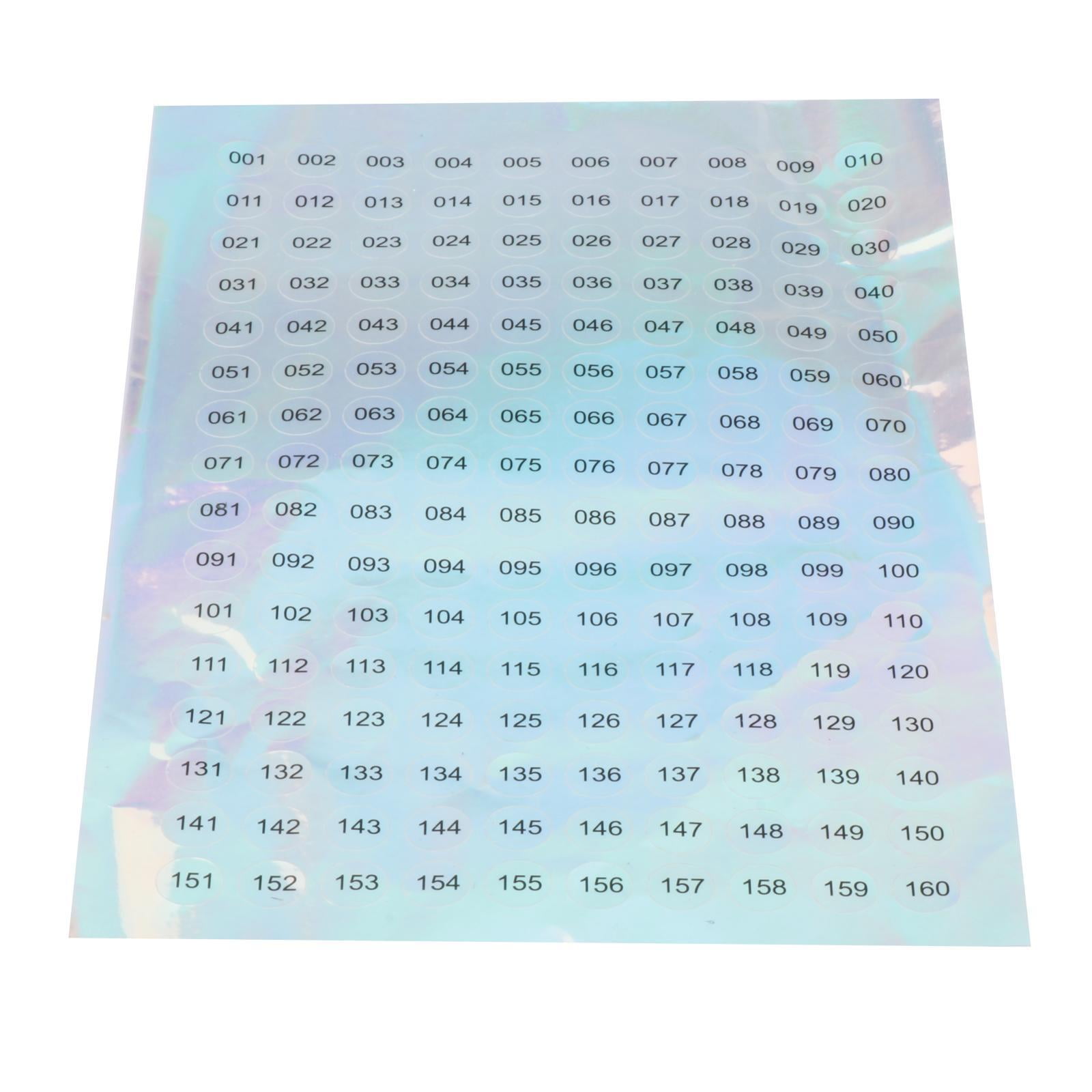 Ioensy - Etiquetas Adhesivas Digitales Láser Para Productos De Oficina Lápiz Labial Número 001 A 160