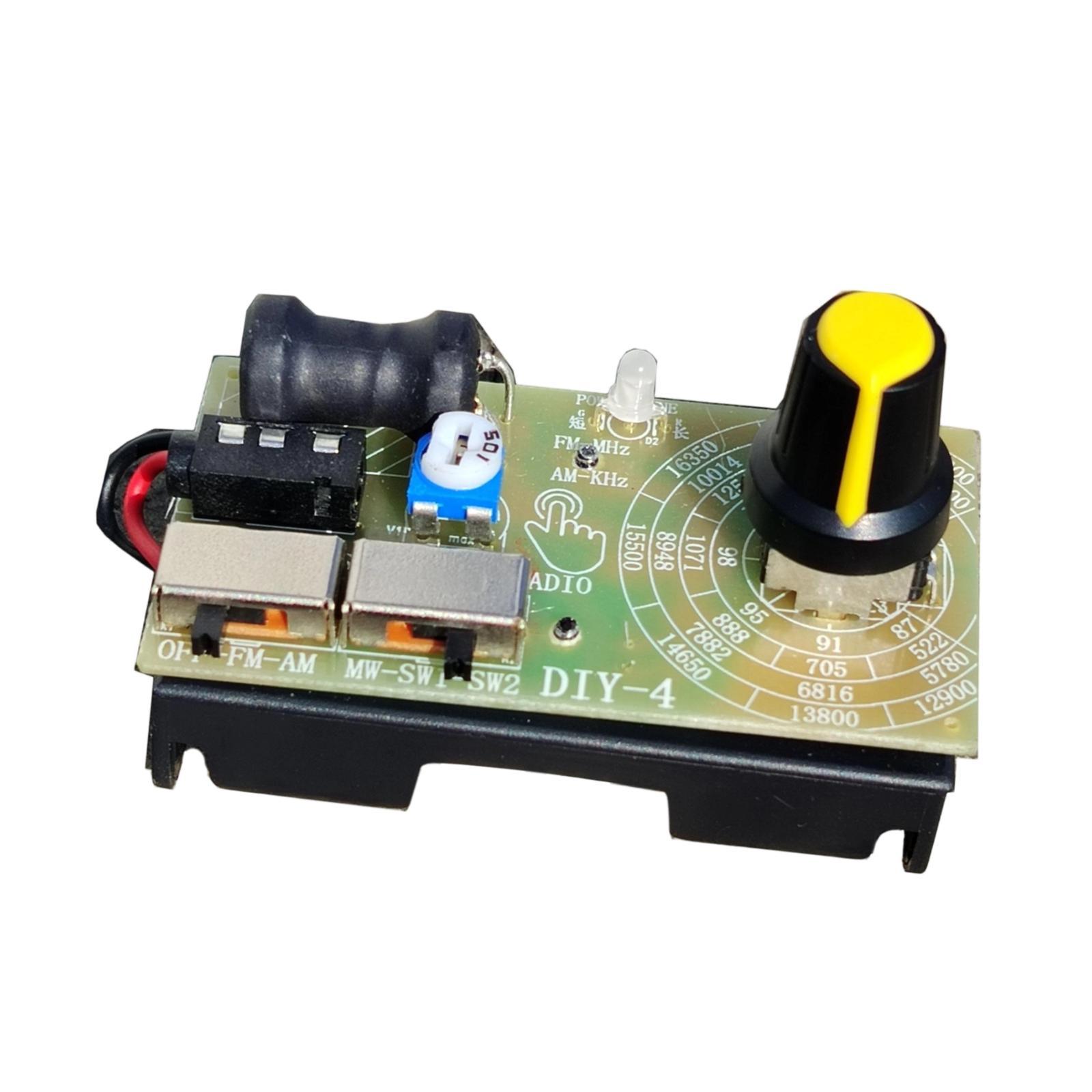 Magideal - Módulo De Radio Fm/Sw De 4 Bandas, Kit De Montaje Pequeño Con Alimentación Por Batería, Am/Fm, Onda Media/Onda Corta Con Dial De Sintonización Manual