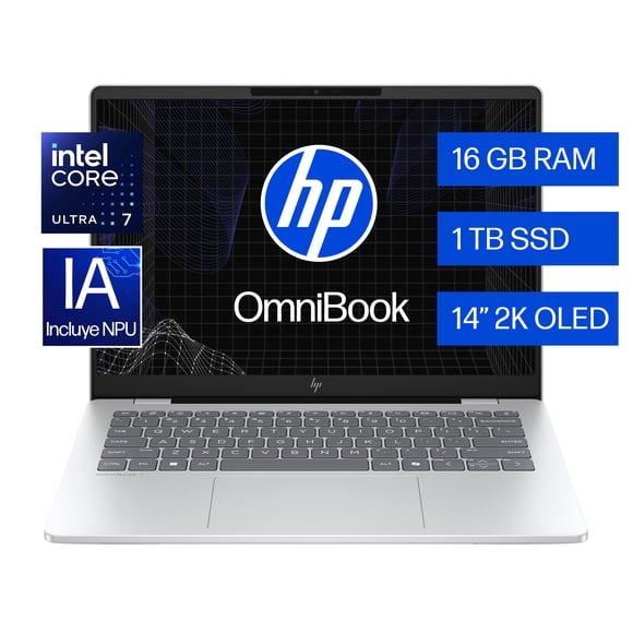 Notebook HP OmniBook 7 AI 14-fr0070la Intel Core Ultra 7 16GB RAM 1TB SSD 14" 2K Windows 11 Home