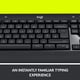 thumbnail image 2 of Combo Teclado Mouse Inalámbrico Logitech Advanced Negro USB, 2 of 3
