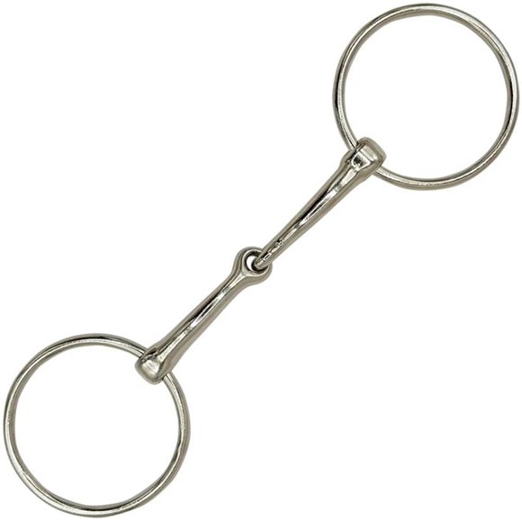 Cabezada snaffle BRINGERPET de 15 cm, hierro, anilla suelta