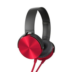 Genérico - Audífono Plus Extra Bass Rojo Con Cable Premium