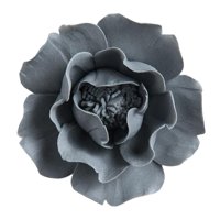 Bothyi - Esculturas De Decoración De Pared De Flores De Cerámica Para El Hogar, Dormitorio, Oficina, Gris