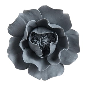Bothyi - Esculturas De Decoración De Pared De Flores De Cerámica Para El Hogar, Dormitorio, Oficina, Gris