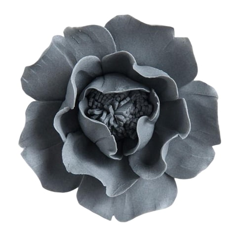 Bothyi - Esculturas De Decoración De Pared De Flores De Cerámica Para El Hogar, Dormitorio, Oficina, Gris