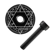 Ioensy - Auriculares Stem Top Cap Cover Bike Headset Caps Para Bicicletas De Carretera Ciclismo Ciclismo Negro