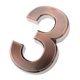 thumbnail image 4 of Se?al De Número De Puerta Autoadhesiva De Plástico De Cobre Número De Dígito Numérico Pegajoso 3, 4 of 5