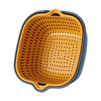 Magideal - Cesta De Lavado De Frutas Y Verduras, Cesta De Drenaje De Doble Capa, Coladores De Frutas Y Alimentos, Juego De Cuenco Colador De Cocina Para Ensalada 24Cmx22Cmx9Cm