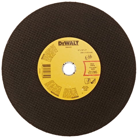 Disco De Corte Dewalt Dwa8032 Para Sierra De Puerto De Metal De 12 X 1/8 X 1 Pulgadas