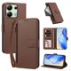 thumbnail image 2 of Funda con Billetera para [Xiaomi Redmi Note 13 4G] con Bolsillo Zipper y Tarjetero Marrón, 2 of 6