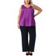 thumbnail image 2 of Agnes Orinda Conjuntos de Halloween para Mujeres Tallas Grandes Escuela Colegio Seda Satén Tops de Tirantes Cuello en V Casual Blusas sin Mangas Básico Camiseta de Tirantes Verano 4X Púrpura, 2 of 6