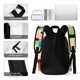 thumbnail image 5 of ¡Ahoy Piratas!-theme Backpack, Campus style schoolbag Bookbag with Adjustable Shoulder Straps And Large Zip Compartment, Unisex Travel Bags.42x30x15cm, 5 of 6