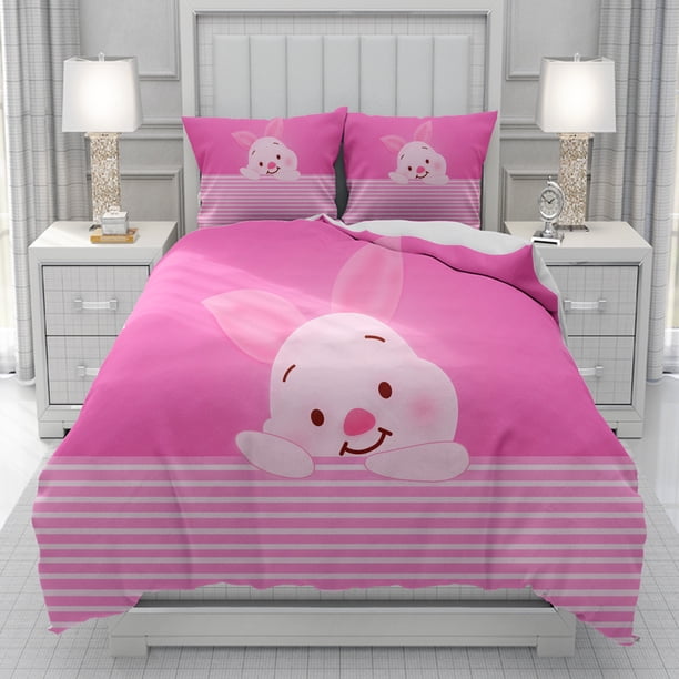 v1069 Bed Sheets Piglet/Grumpy /Marie Cat /Dumbo Duvet Cover men women/Children KID Printing cartoon Bedding Set Bed Soft dropshipping 3-Piece Bedding Set (1 Duvet Cover + 2 Pillow Shams) Bed Sheets