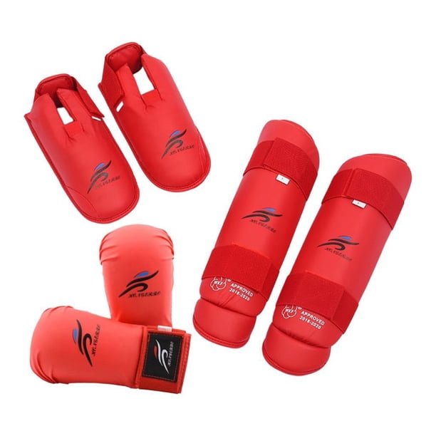 Equipo de entrenamiento de taekwondo, guantes de boxeo, espinilleras, protector cómodo, guantes de entrenamiento profesionales para entrenamiento de M
