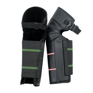 Magideal - Rodilleras Para Motocicleta, Polainas A Prueba De Viento Para Piernas, Rodilleras, Correas De Liberación Rápida, Cubiertas Para Mallas Para Senderismo Reflector De Cuero Pu