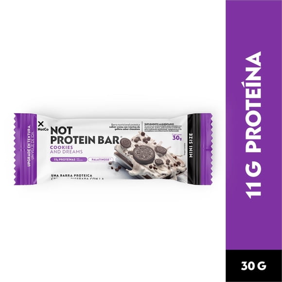 Barra de Proteina NotProtein Bar Cookies and Creams, 30 g