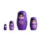 thumbnail image 3 of Muñeca Matryoshka, Juguete de Decoración, Pack de 4, Color Violeta, 3 of 3