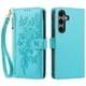 thumbnail image 2 of Funda Billetera Floral en Relieve samsung galaxy S25 FE con Tarjetero y Cremallera Verde, 2 of 6