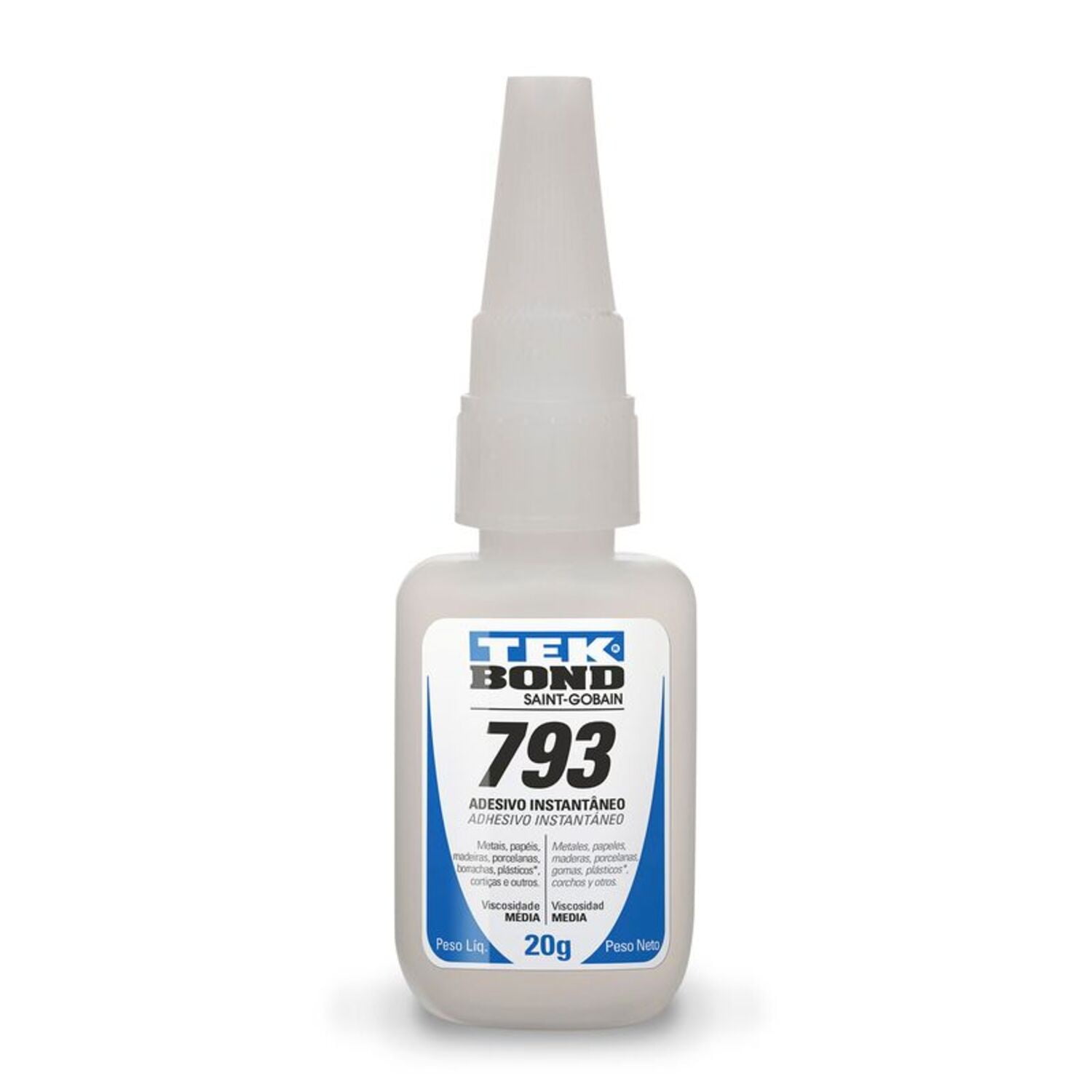 Tekbond - Adhesivo Instantáneo 793 Viscosidad Media 20g (punta Anti-obstrucción)