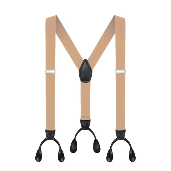 Tirantes Moulen de 3,5 cm de ancho con botón final color beige