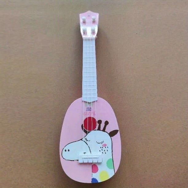Enlighten Your Child's Musical Education with this Fun Cartoon Animal Patterned Simulation Guitar & Ukulele!