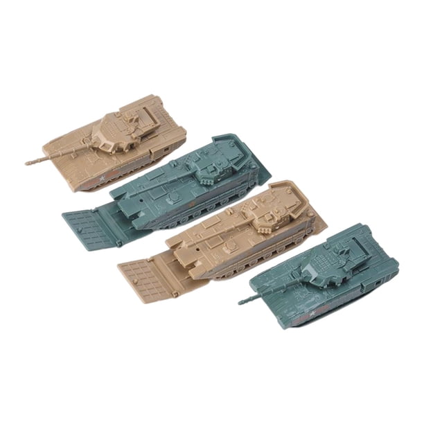 4 Piezas Tanque Puzzle Maqueta de Tanque Modelo Montaje DIY Decoración de Automóviles Resistente Adecuado para Adultos y Niños Coleccionismo Exhibición