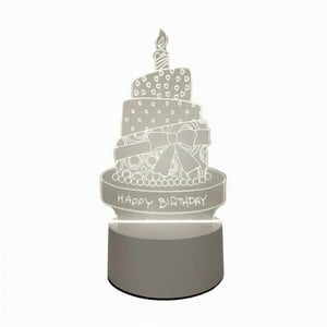 Genérico - Lámpara Led De Mesa 3D Usb Luz Torta De Cumpleaños