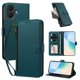 thumbnail image 2 of Funda con Billetera para [TCL K70 5G] con Bolsillo Zipper y Tarjetero Verde pavo real, 2 of 6