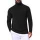thumbnail image 5 of Suéter de Cuello Alto Acanalado para Hombre INSPIRE CHIC Manga Larga Cuello Simulado L Negro, 5 of 6