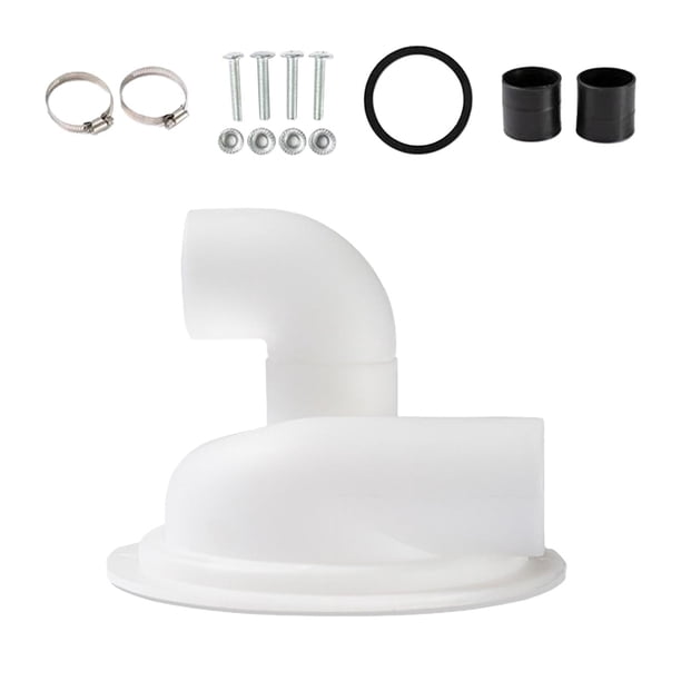 Separador de polvo al vacío, tapa separadora ciclónica con codo, plástico para carpintería, bricolaje, cubierta ciclónica fácil de instalar, colector , blanco