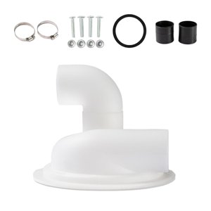 Magideal - Separador De Polvo Al Vacío, Tapa Separadora Ciclónica Con Codo, Plástico Para Carpintería, Bricolaje, Cubierta Ciclónica Fácil De Instalar, Colector , Blanco