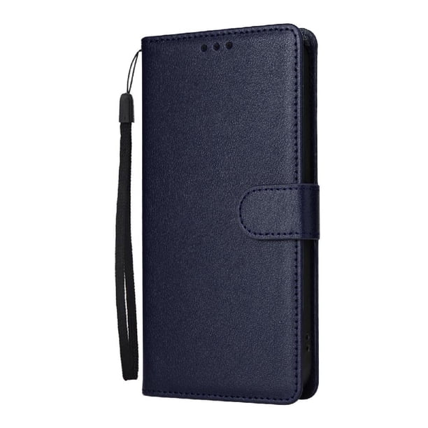Funda Cartera para Samsung Galaxy S22 Ultra 5G con Tarjetero, Soporte y Cordón - Protección Azul