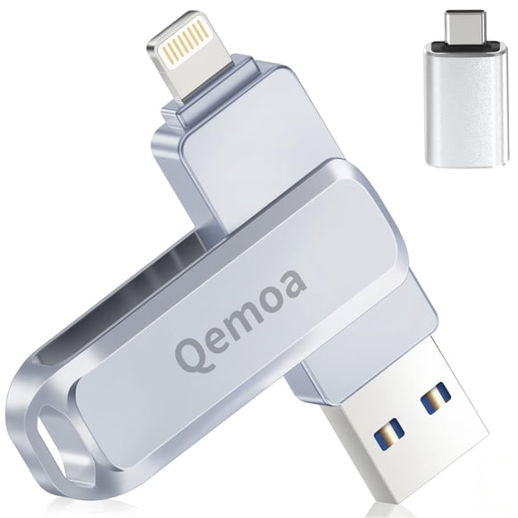 Memoria USB Qemoa de 512 GB con certificación MFi para iPhone y iPad