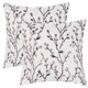 thumbnail image 1 of REGALWOVEN 2 Piezas Funda de Almohada Decorativa Clásica Bordada Jacquard Teal Patrón de Fundas de Almohada para Exterior Interior Flor Rosa 18" x 18", 1 of 7