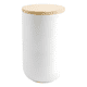 thumbnail image 1 of Contenedor cerámica hermético tapa madera talla L, blanco, 1 of 3