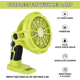 thumbnail image 1 of Ventilador de Acampar para Ryobi Batería de 18V Ventilador para Tienda Al Aire Libre Portátil sin Cable con Control Remoto, 1 of 8