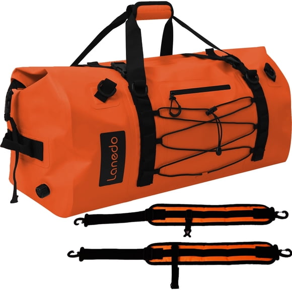 Bolso de viaje impermeable Lanedo 80L resistente color naranja