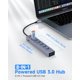 thumbnail image 2 of Hub USB C a USB FORIDA Adaptador USB 3.0 de 8 puertos con puerto de alimentación, 2 of 8