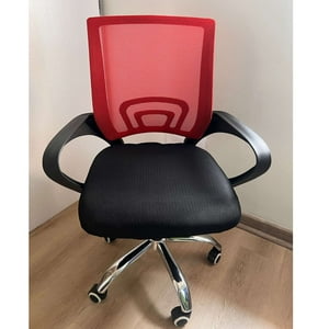 Portal Center - Silla De Oficina Ergonómica Altura Ajustable Gira 360° Roja