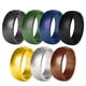 thumbnail image 4 of 7 Piezas Anillos de silicona Anillos para hombres Anillos deportivos Anillos para exteriores Talla 13, 4 of 5