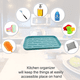 thumbnail image 5 of Soporte para esponjas: bandeja organizadora de silicona para fregadero de cocina, para esponjas, dispensadores de jabón y otros accesorios para lavavajillas., 5 of 5