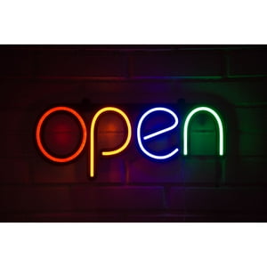 Gen - Letrero Neon Open Colores