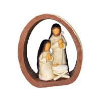 Magideal - Figura De La Sagrada Familia Para Colgar En El Escritorio, Decoración Navideña, Artesanía Decorativa Para Escritorio, Adorno Colgante De Navidad Para Marrón