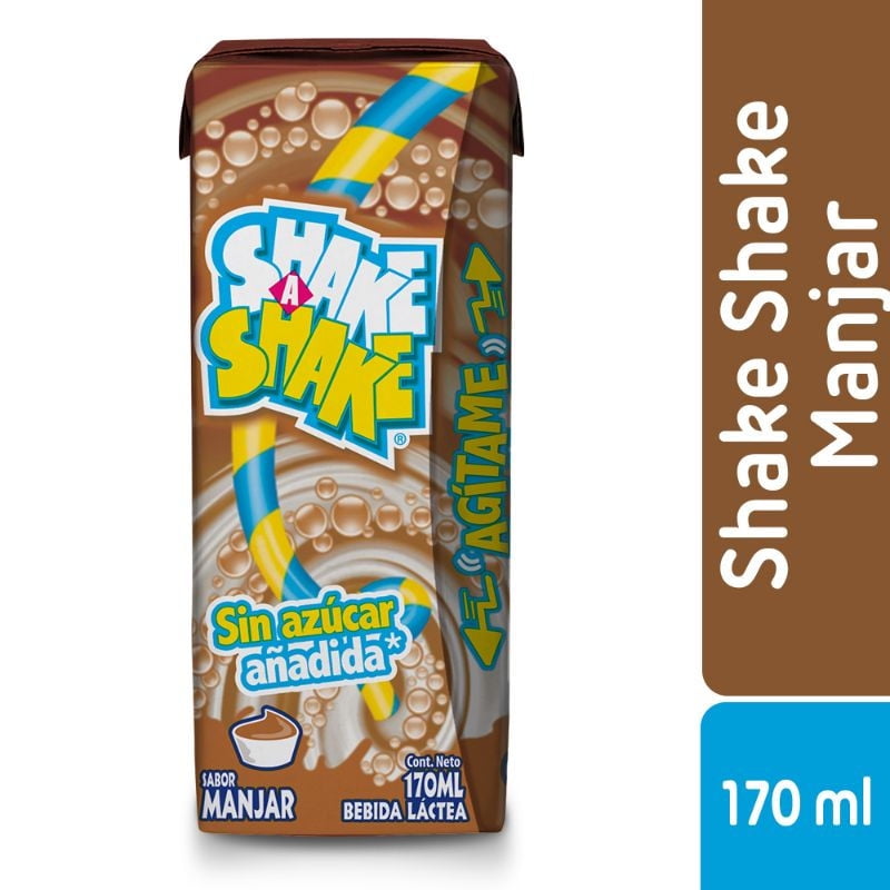 Leche Semidescremada Shake A Shake Manjar Caja 170 ml Shake Shake